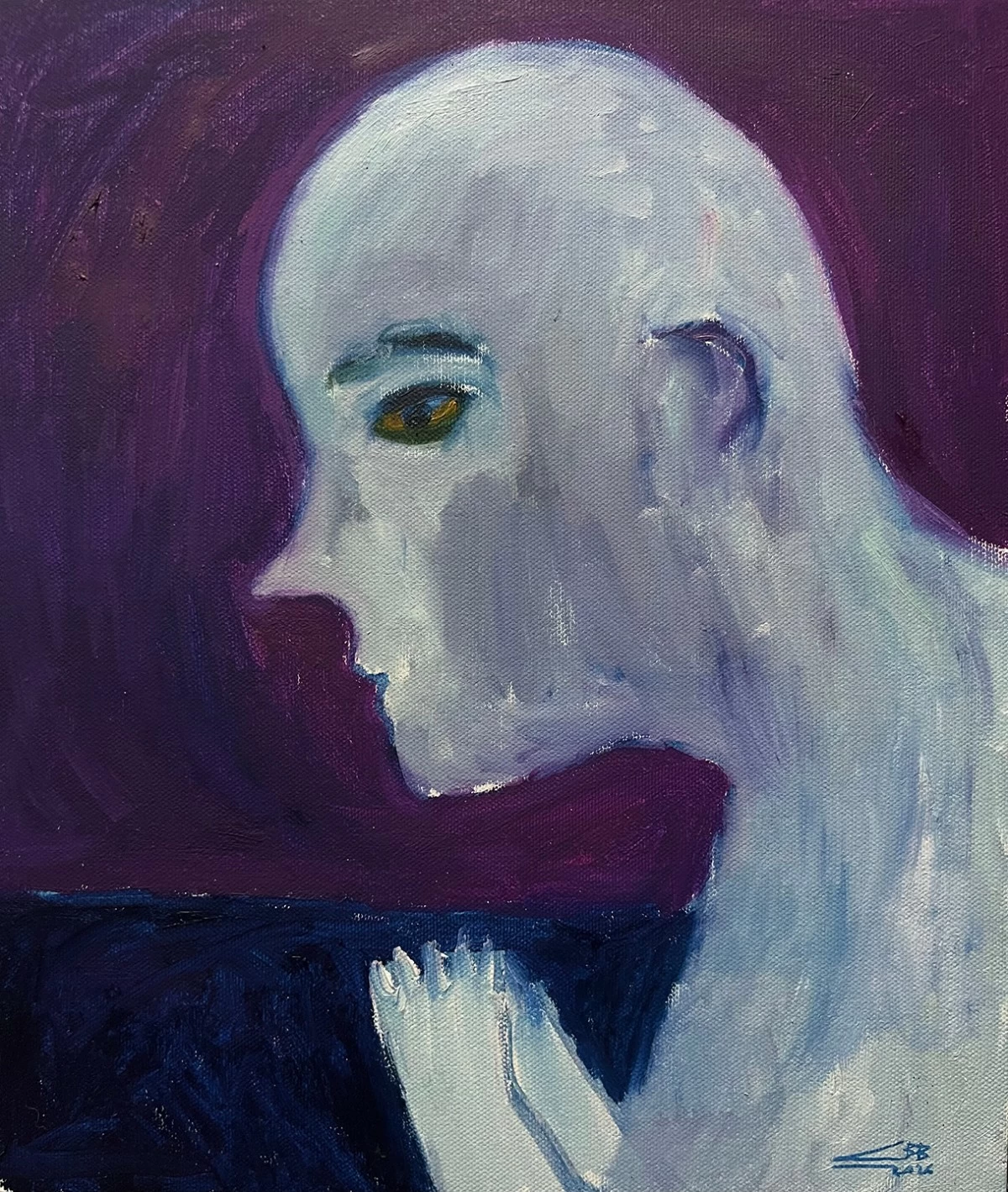 'PRAY,' 15x11 inches, oil on canvas, 2026