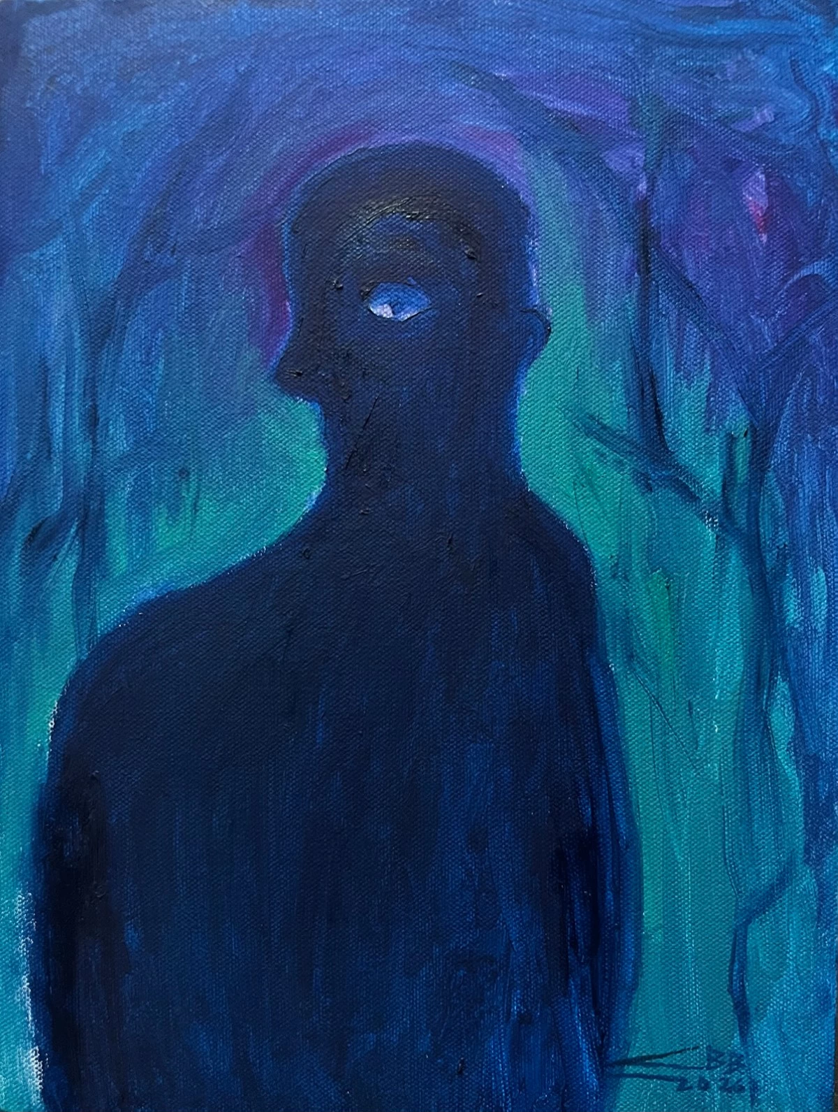 'SOMETIMES I FEEL LOST,' 12x9 inches, oil on canvas, 2026