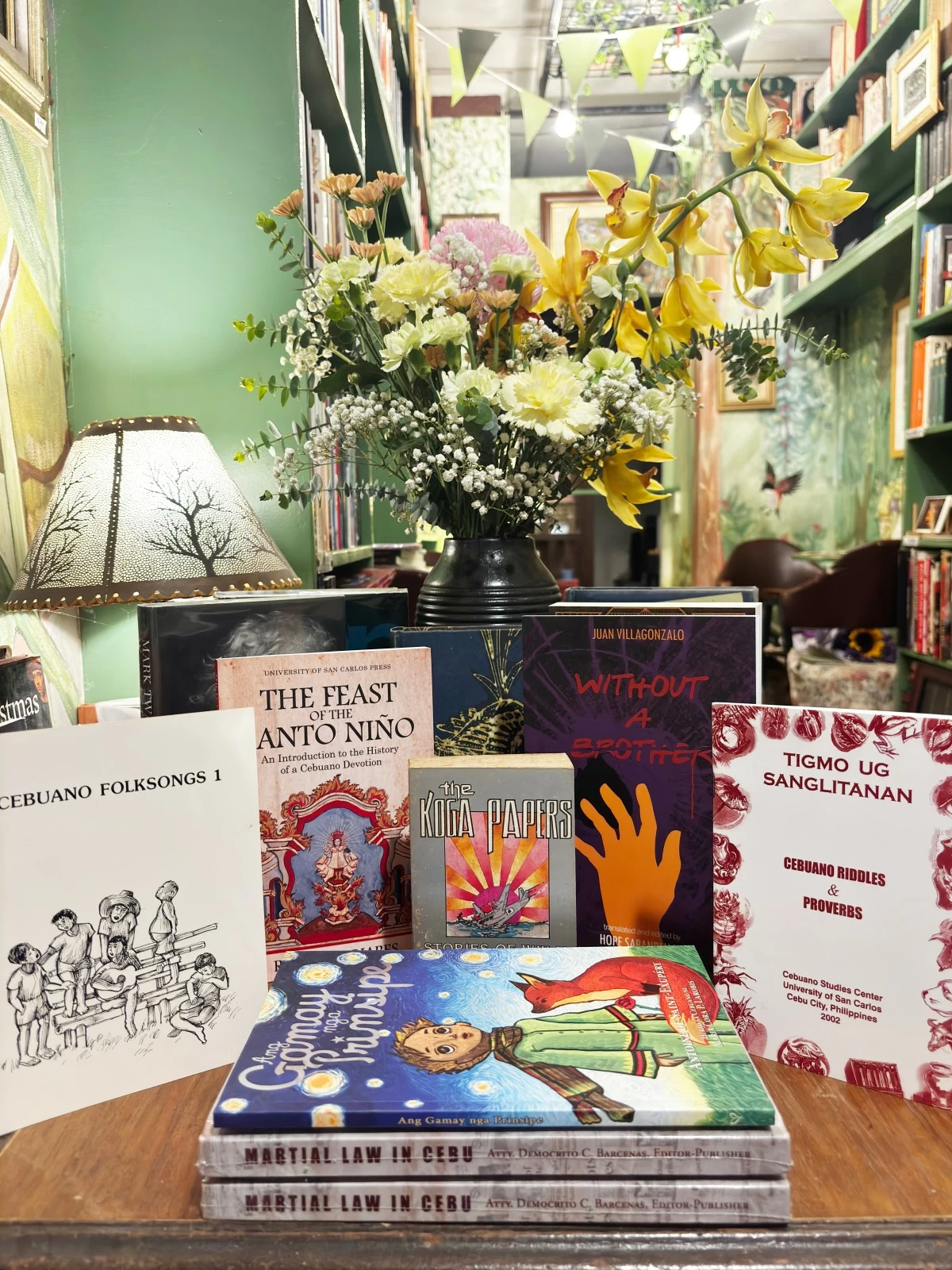 PRIDE OF SUGBU — A table showcasing books that promotes 
Cebuano language, culture, and history.