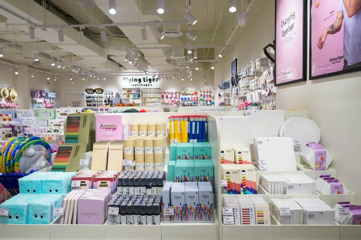 A selection of crafts and projects on display at the store. 