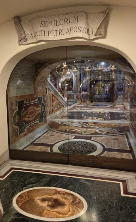 St. Peter’s tomb under the main altar of St. Peter’s Basilica