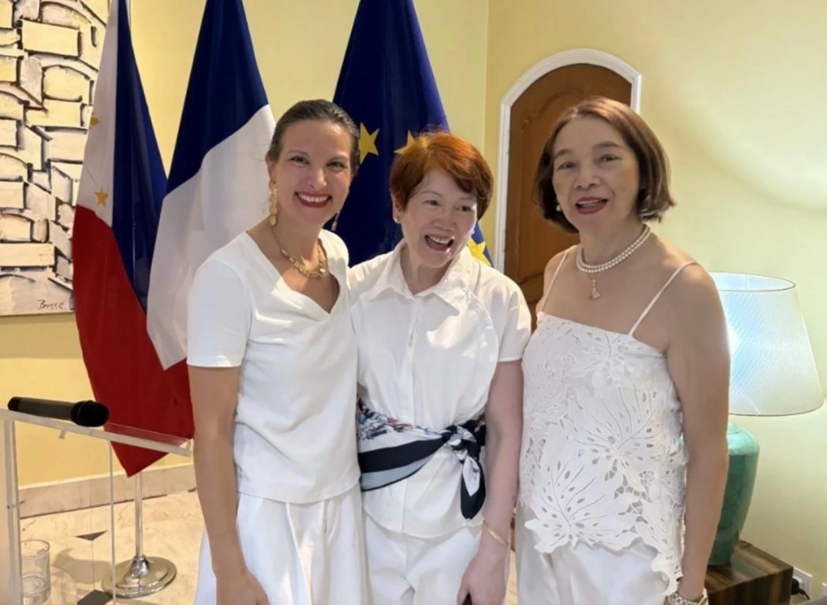 Ambassador Marie Fontanel, together with this year’s “La Fête des Voisins” collaborators Anagine Lizares Guevara and Maria Victoria Rufino. (Photos: Bernadette Cunanan/Manila Bulletin)