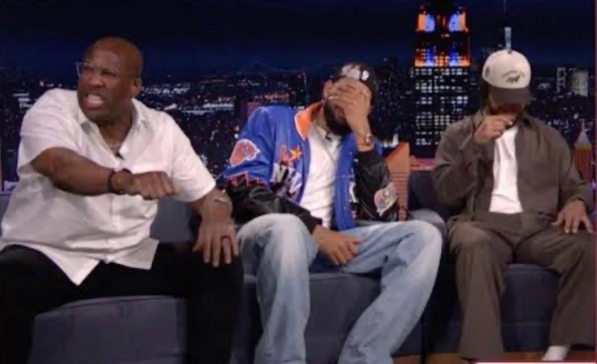 Mike Brown with Jalen and Kat, on the Tonight Show with Jimmy Kimmel. (From the Tonight Show)