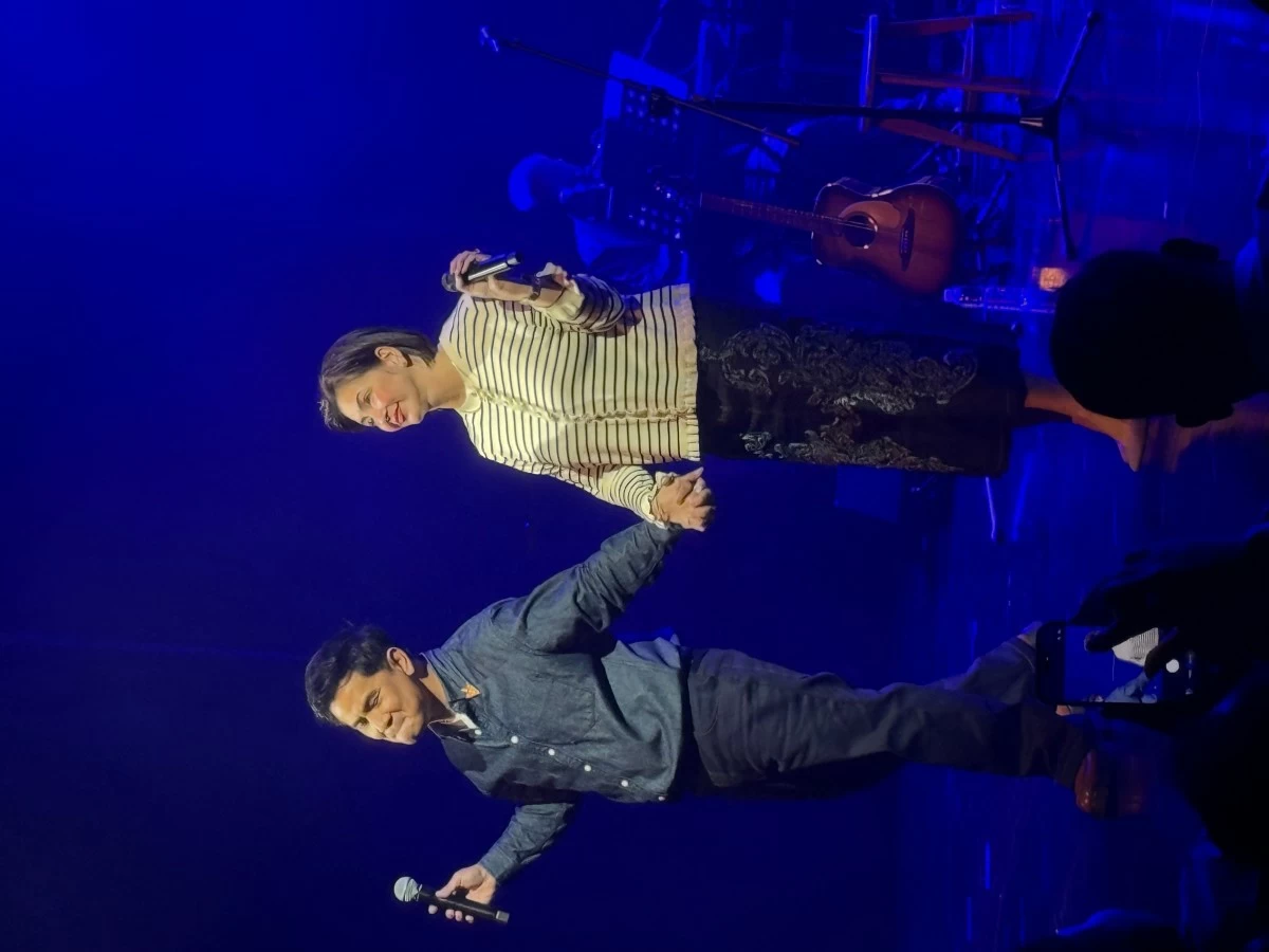 Ogie with wife, Regine Velasquez.
