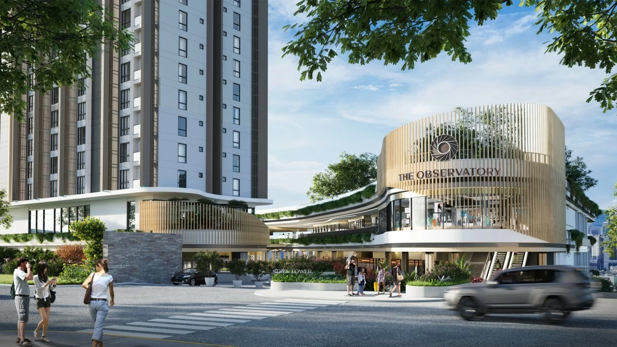 At The Observatory, retail, dining, and everyday essentials are just steps away, creating a vibrant destination where convenience naturally becomes part of daily life. (Artist's Perspective: Federal Land)