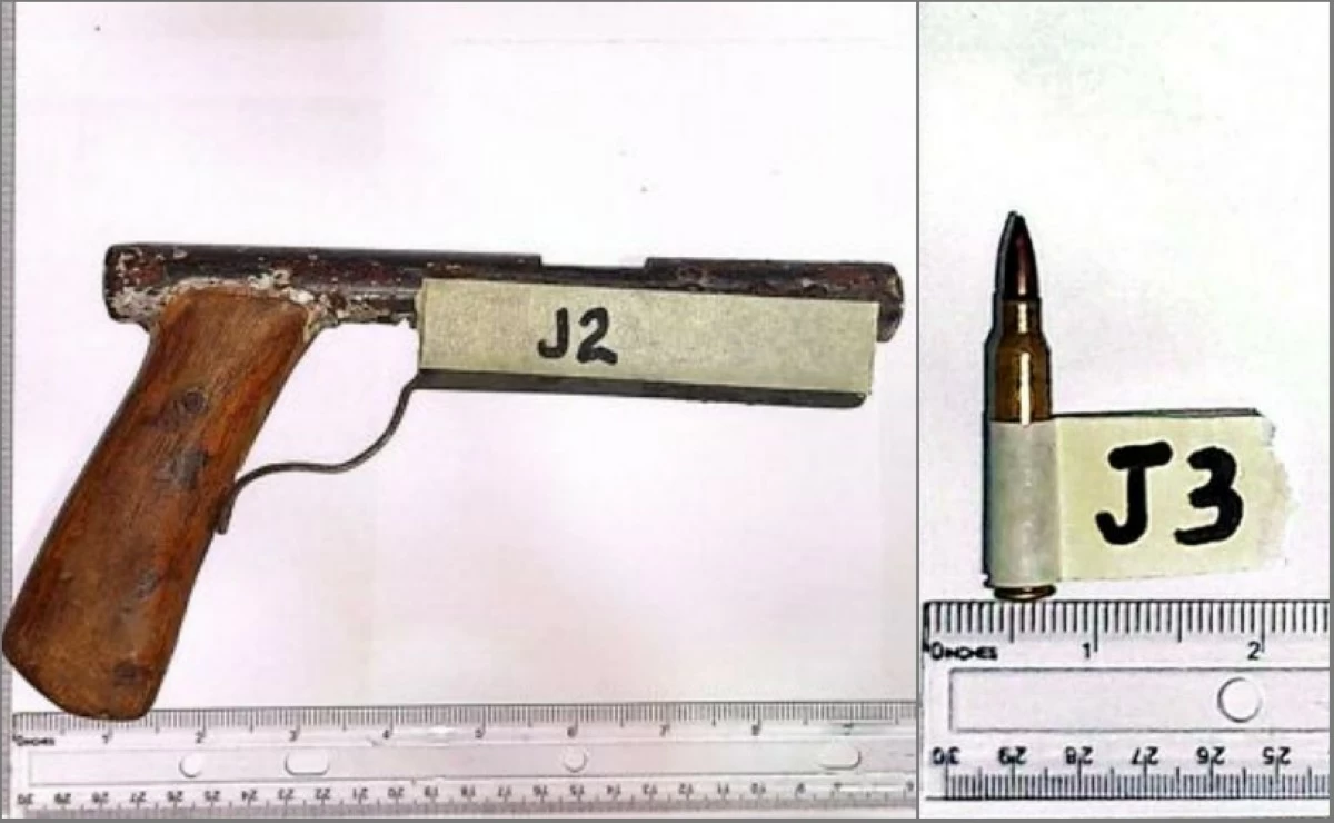 The improvised firearm (sumpak) confiscated by the Taguig police (Photos from the Taguig police / SPD)