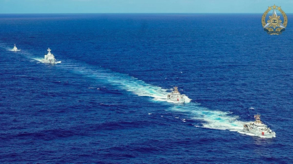 Participating vessels from the Philippine Coast Guard and United States Coast Guard sail in the waters of West Philippine Sea as part of the Bilateral MCA on June 27, 2026. (Photo: Armed Forces of the Philippines)