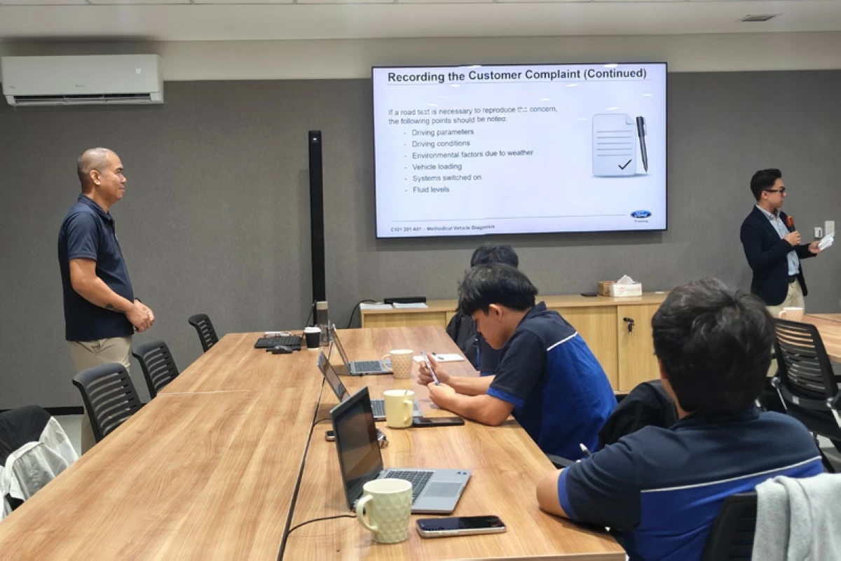 A session ongoing in the training room