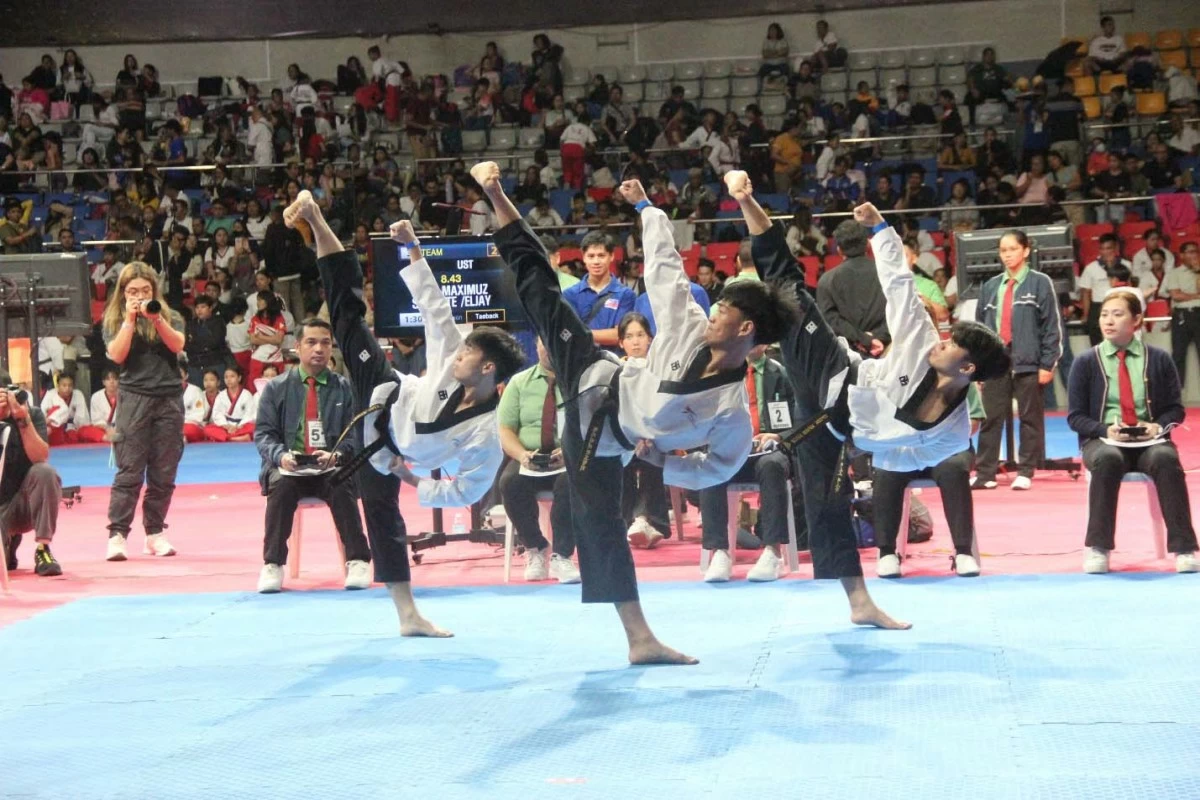Poomsae athletes perform their routine almost flawlessly.
