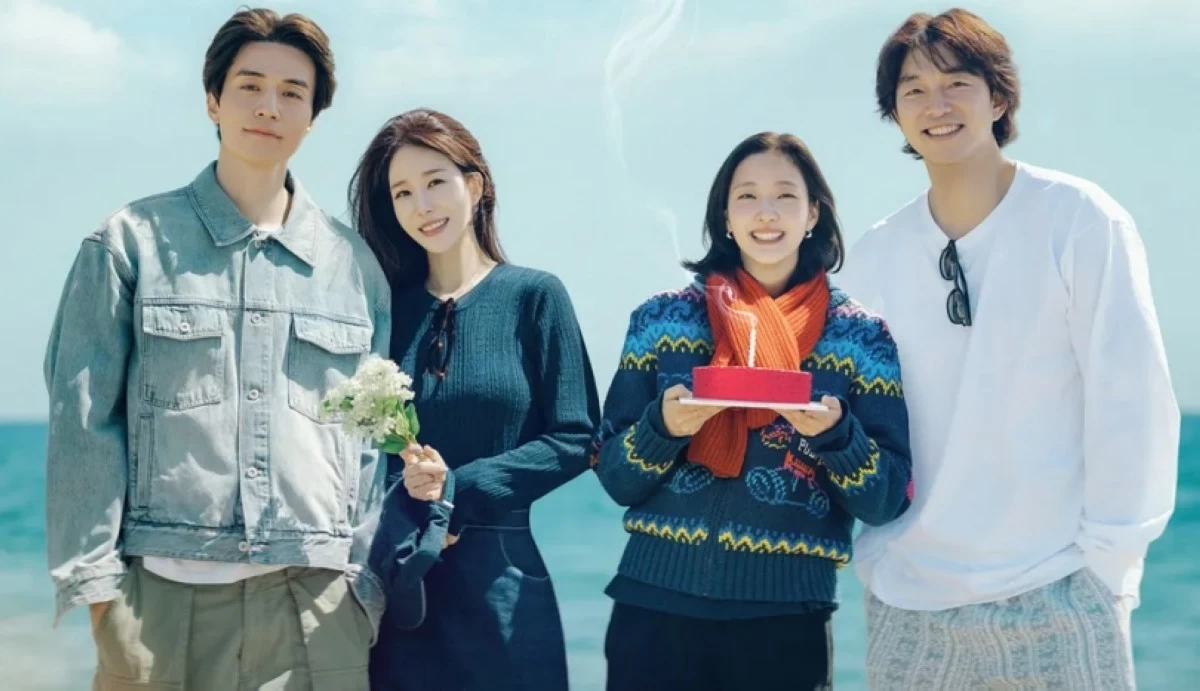 (From left) Korean stars Lee Dong-wook. Yoo In-na, Gong Yoo and Kim Go-eun in a poster for the "Goblin" reunion show (tvN) 
