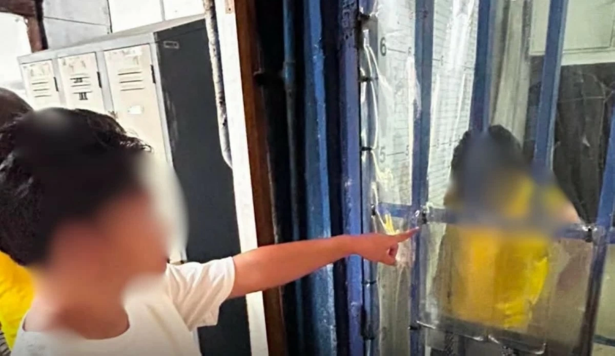 The robbery suspect in jail (Photo from Taguig police) 