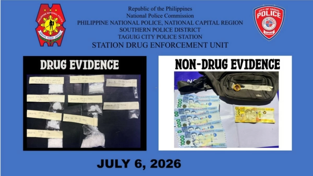 The shabu seized by Taguig police on July 6 (Photo from the Taguig police / SPD) 