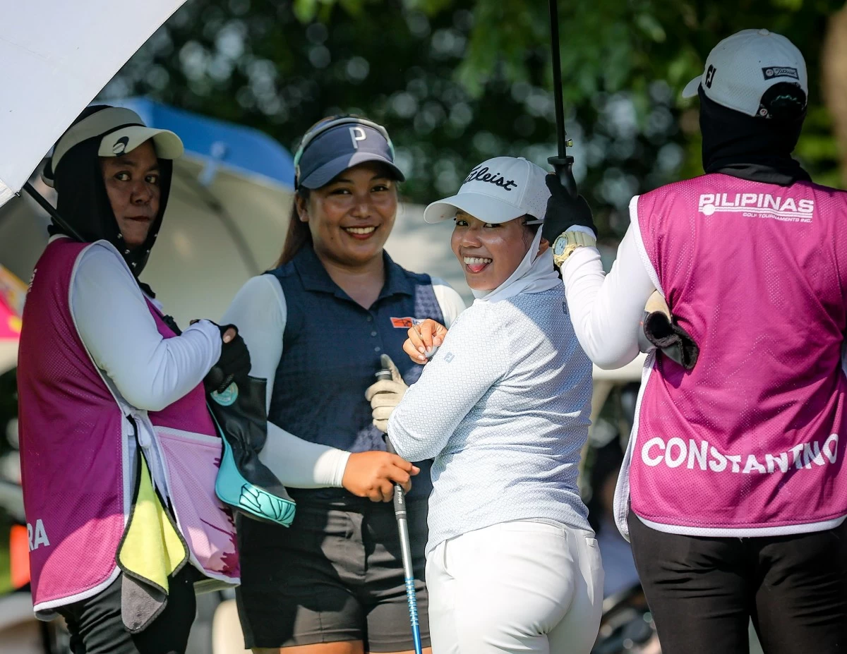 Yvon Bisera, left, and Harmie Constantino share Pradera lead. (PGT)