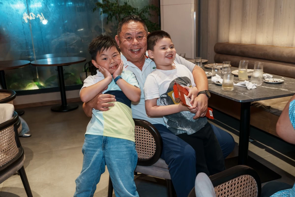 Dad with the boys