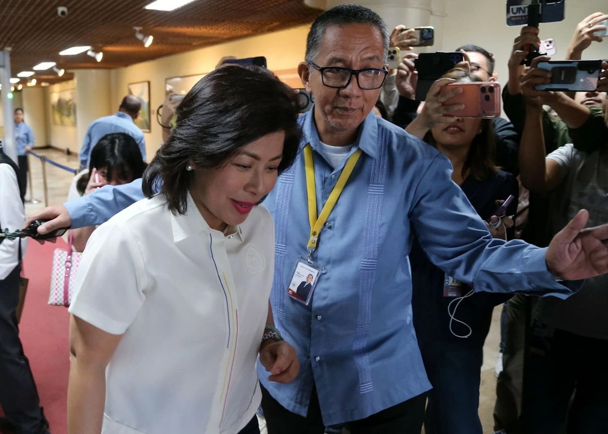 Atty. Zuleika Lopez, Chief of Staff of Vice President Sara Duterte, leaves the Senate of the Philippines in Pasay City on Thursday, July 9, 2026. The Senate impeachment court ordered the issuance of a subpoena directing Lopez to appear as a witness after both the prosecution and defense identified her testimony as material to the proceedings in the impeachment trial of the Vice President. (Mark Balmores)