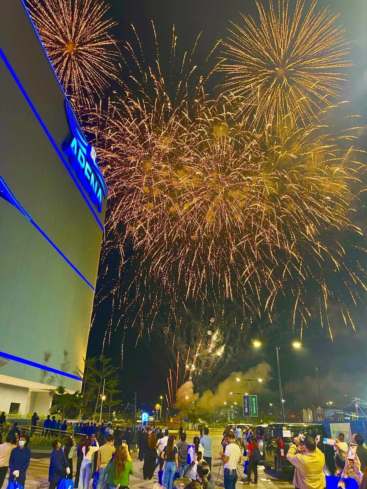 Fireworks at trade launch of SM Seaside Cebu Arena