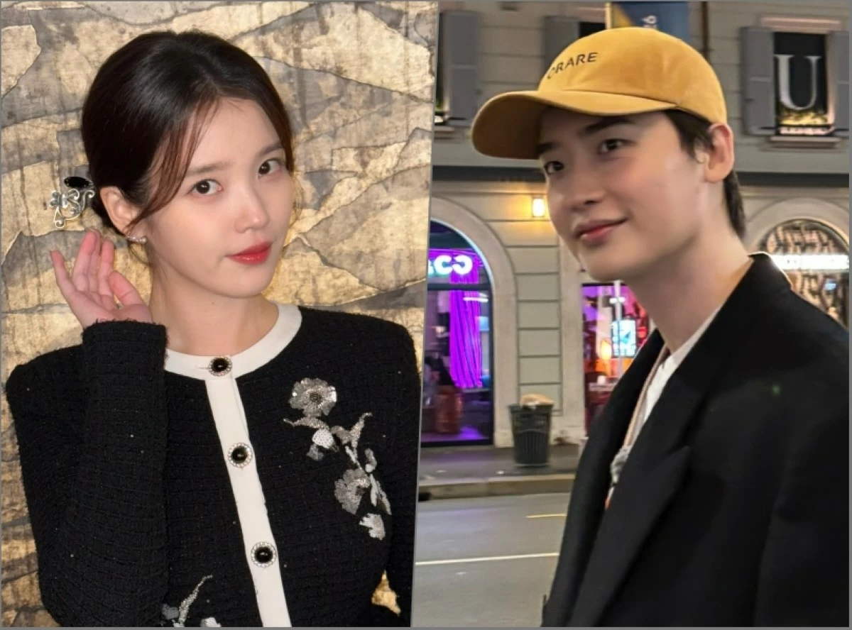 IU (left) and Lee Jong-suk (Instagram) 