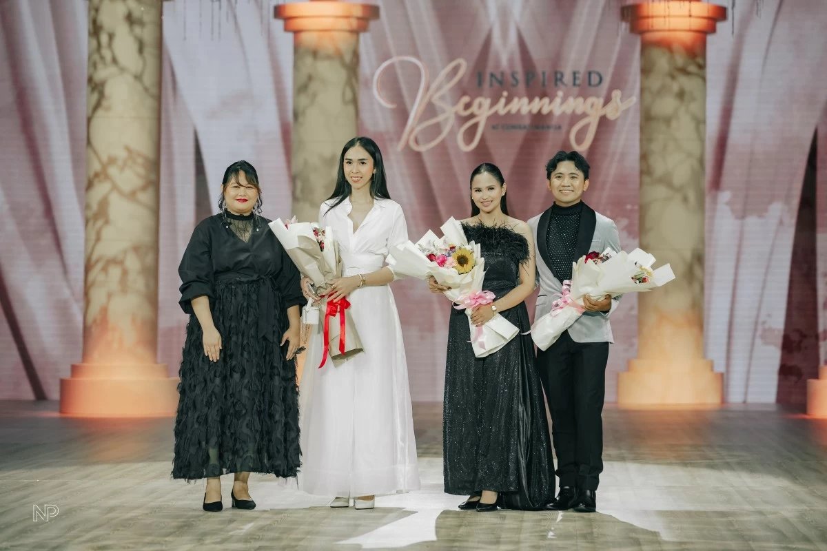 Stephanie Cabrejas, Director of Marketing & Communications of Conrad Manila; Toni Aviles, partner hair and makeup artist; Yvonne Ragasa, partner hair and makeup artist; and Rusty Dongaol, Asst. Manager - Marketing & Communications of Conrad Manila
