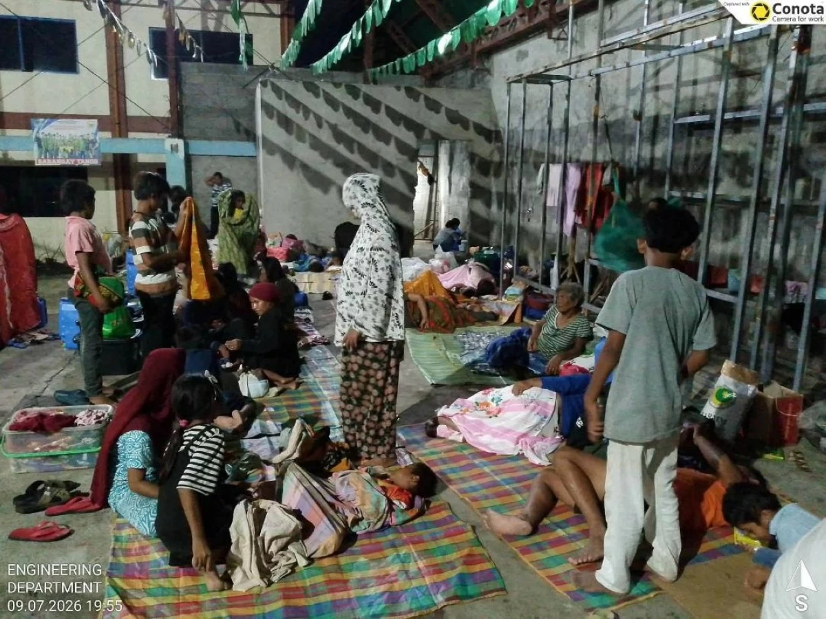 FAMILIES displaced by flood in Northern Kabuntalan, Maguindanao del Norte. (MDRRMO Northern Kabuntalan) 