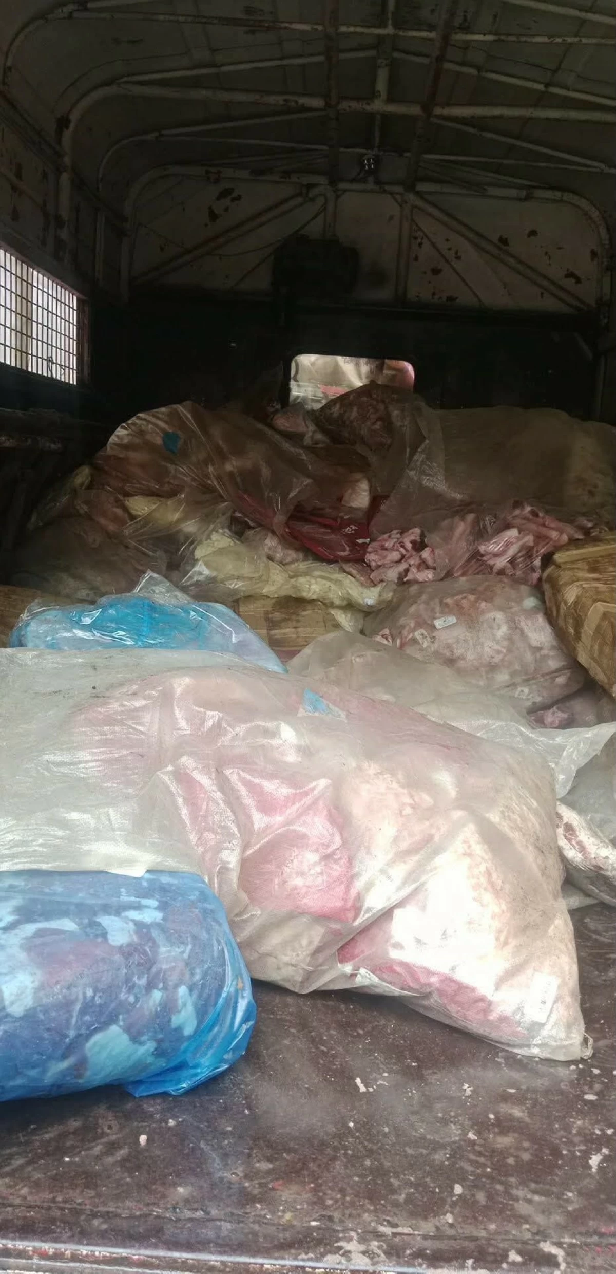 Expired food products, including processed meat items, pork, beef, chicken, French fries, assorted vegetables, duck breast, and various seafood products are among the goods confiscated by authorities during inspection operations in Valenzuela City. (Photo from Valenzuela LGU)
