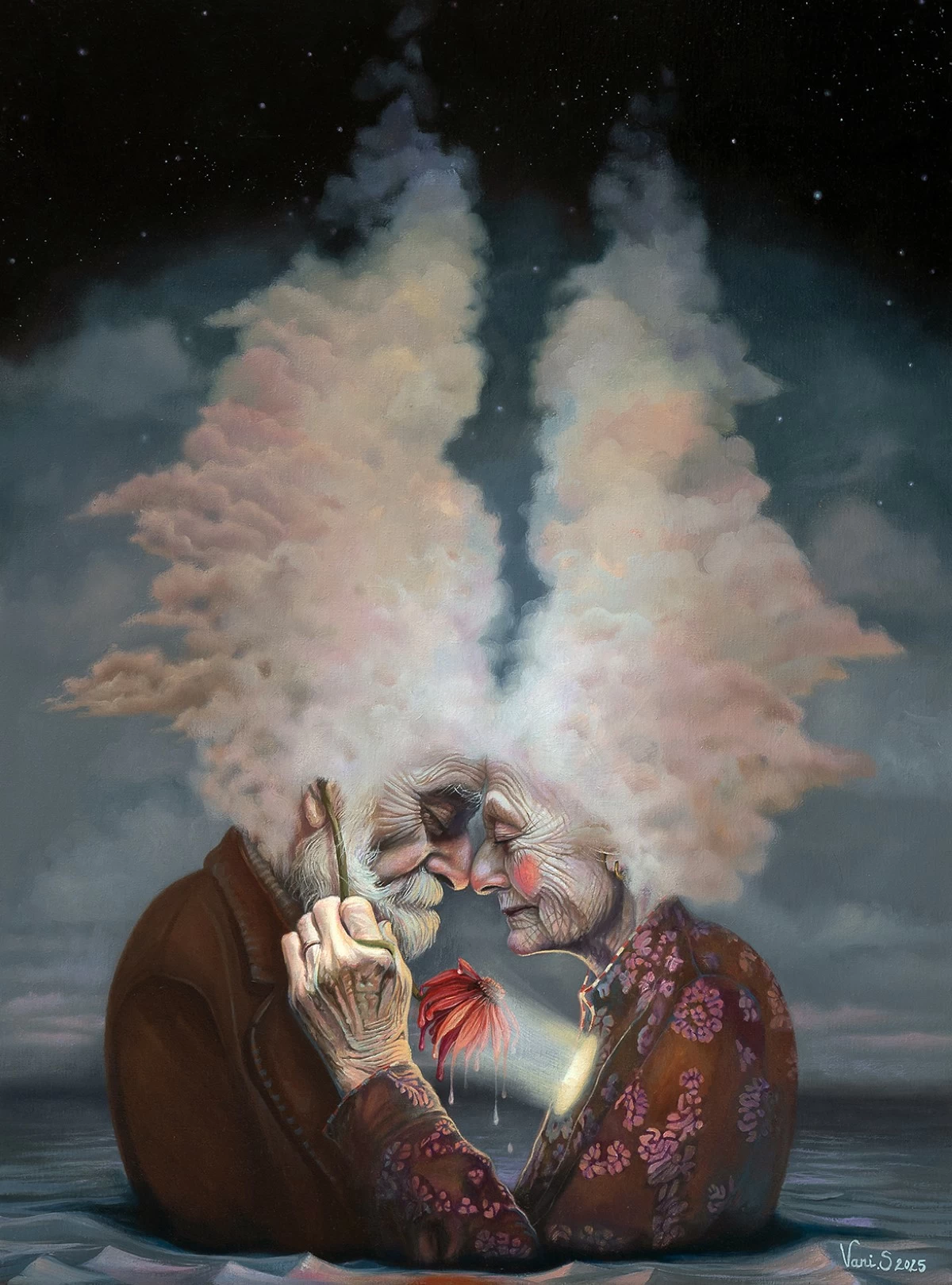 'MEMORIES IN THE CLOUD,' oil on linen canvas, 2025