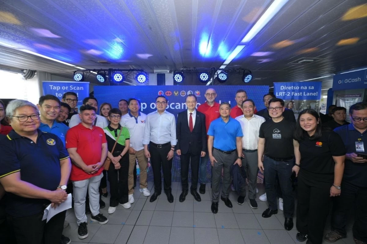 Officials from government agencies and industry partners come together to mark the launch of the pilot implementation of the Automated Fare Collection System for LRT-2, a collaborative initiative that advances seamless, interoperable, and cashless commuting for the riding public.