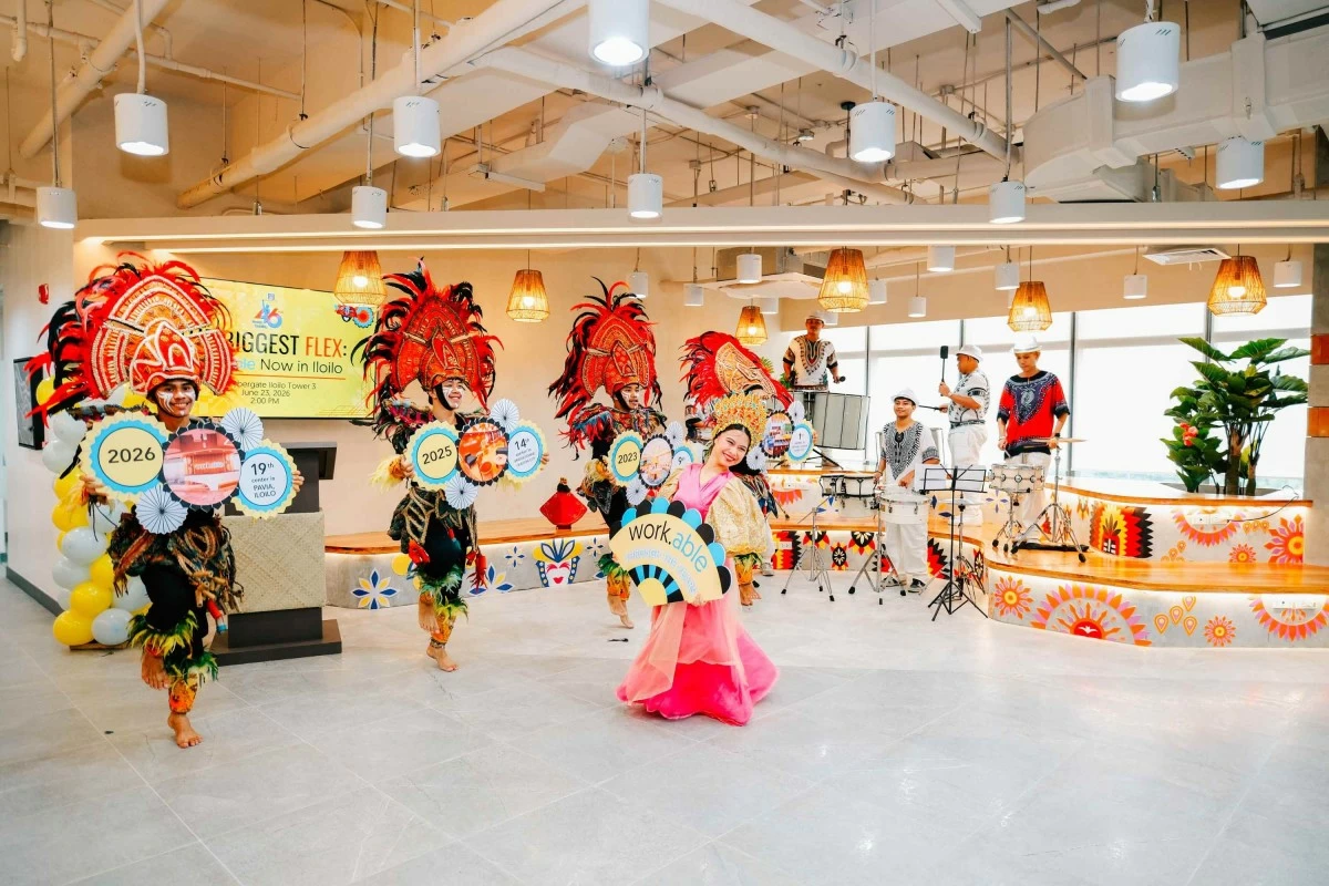 Inspired by the Dinagyang Festival, work.able Iloilo combines modern office design with locally inspired details, creating a coworking space for work, collaboration, and creativity. (Photo: RLC)