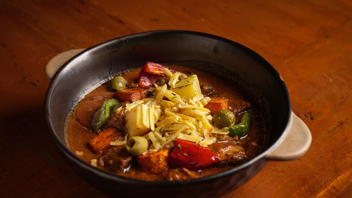 Calderetang Baka with Queso de Bola