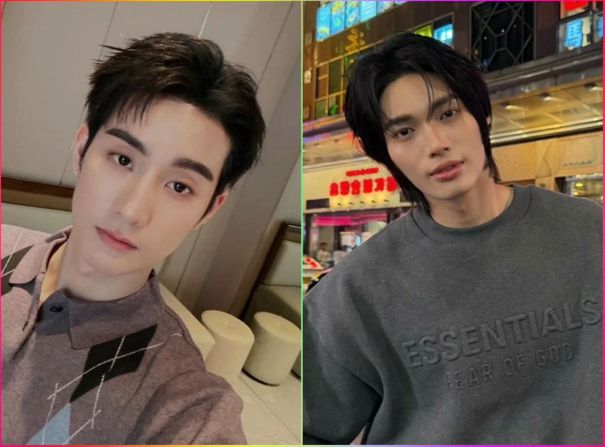 Thai actors Win Metawin (right) and Force Jiratchapong Srisang (Instagram) 