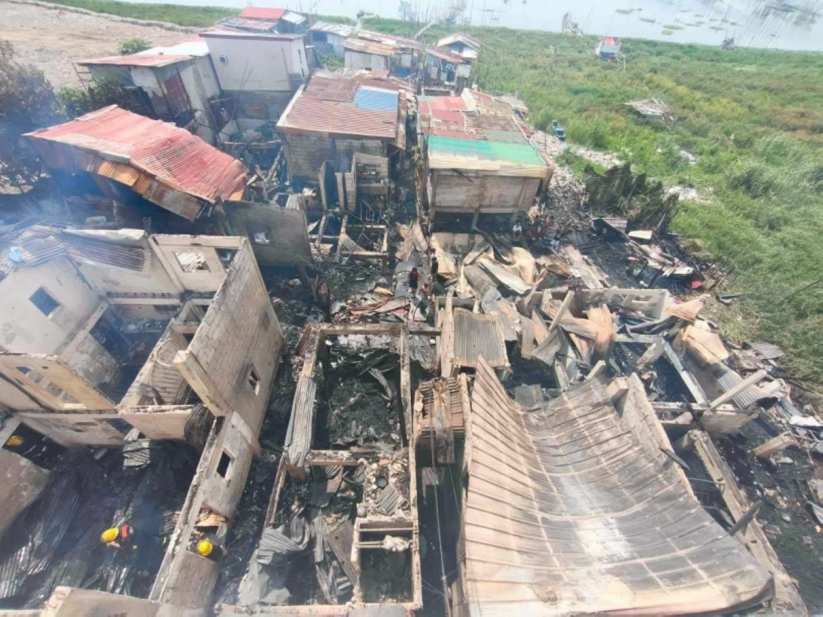 The aftermath of the fire in Barangay Cupang, Muntinlupa, on July 17 (Photo from Muntinlupa PIO) 