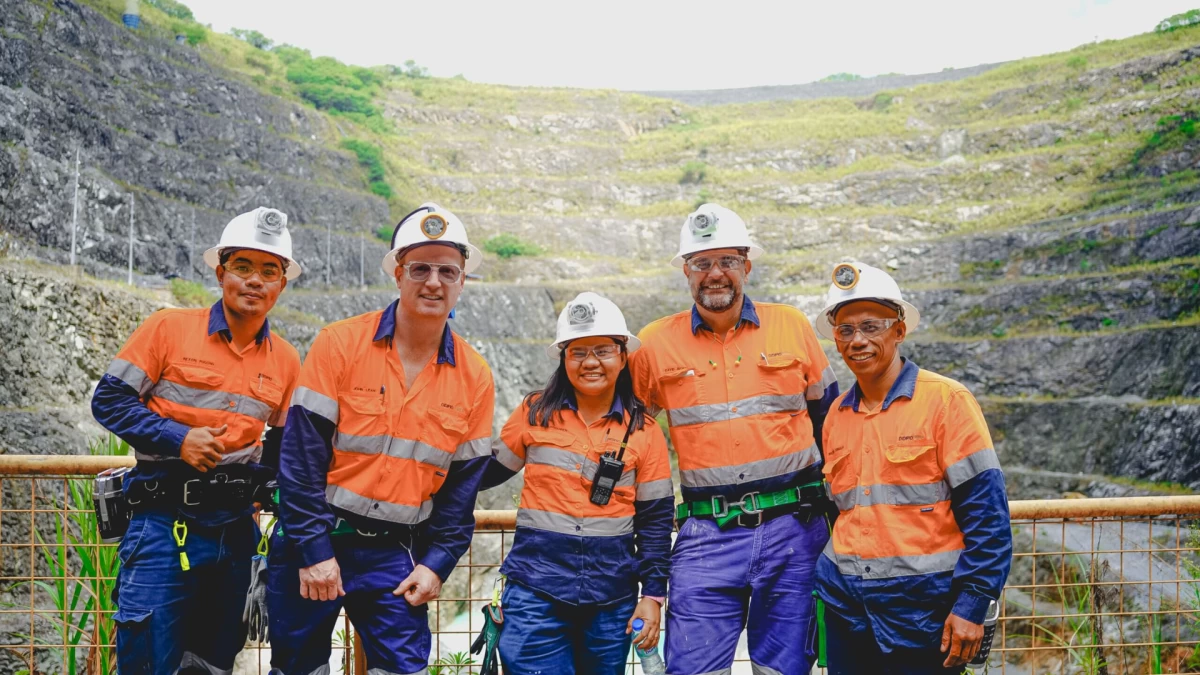 Workers at the Didipio mine. OGP adheres to global safety standards, maintaining a record of zero workplace fatalities or life-altering injuries last year under its ISO 45001:2018-certified management system.