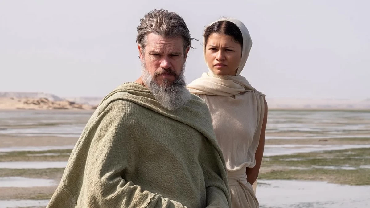 Matt Damon as Odysseus, and Zendaya as Athena