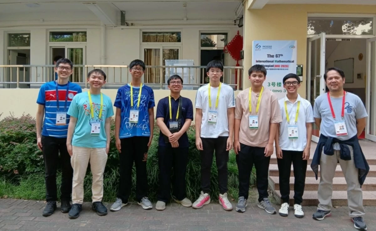 Team Philippines at the 67th International Mathematical Olympiad (IMO) held in Shanghai, China (Photo from Go for Gold: Philippine IMO Team Facebook page)
