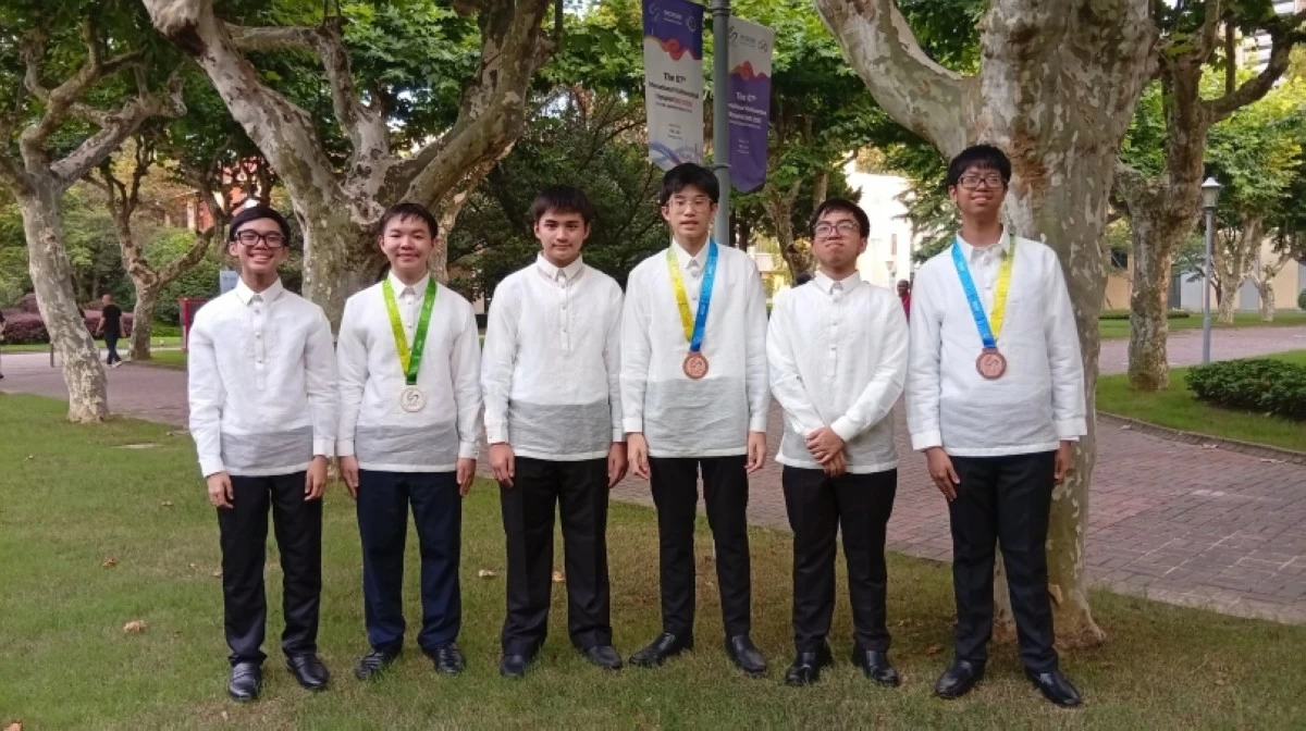 Team Philippines at the awarding ceremony of the 67th International Mathematical Olympiad (IMO) in Shanghai, China on July 20 (Photo courtesy of Kerish Villegas) 