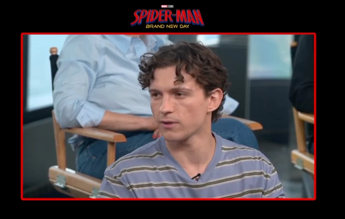 Tom Holland during the virtual media conference for 