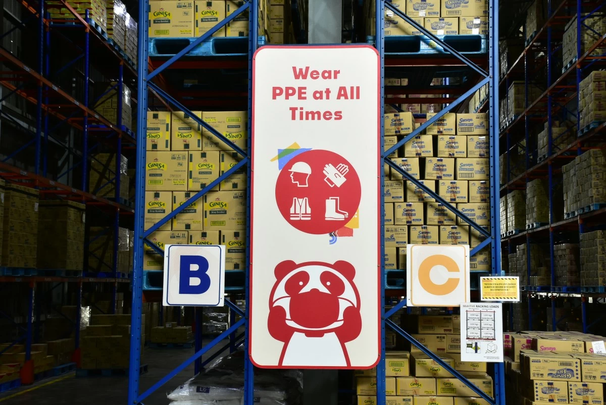 Highly visible safety guidelines and mandatory PPE protocols inside the Bulacan facility underscore a strict culture of workplace safety, contributing to over 2,000 consecutive days with zero Lost Time Accidents (LTA).
