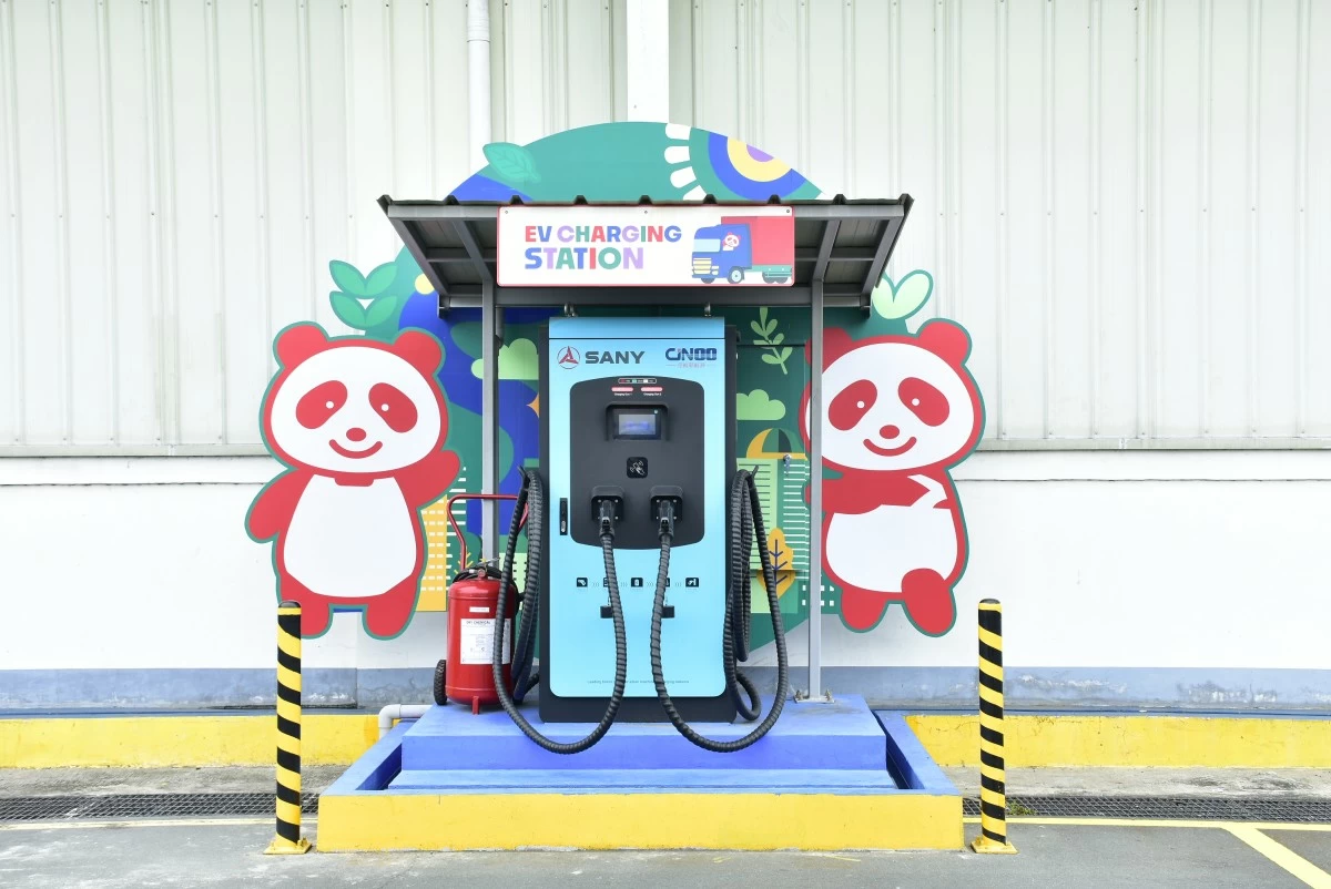 Responsible logistics initiatives include a dedicated EV charging station.