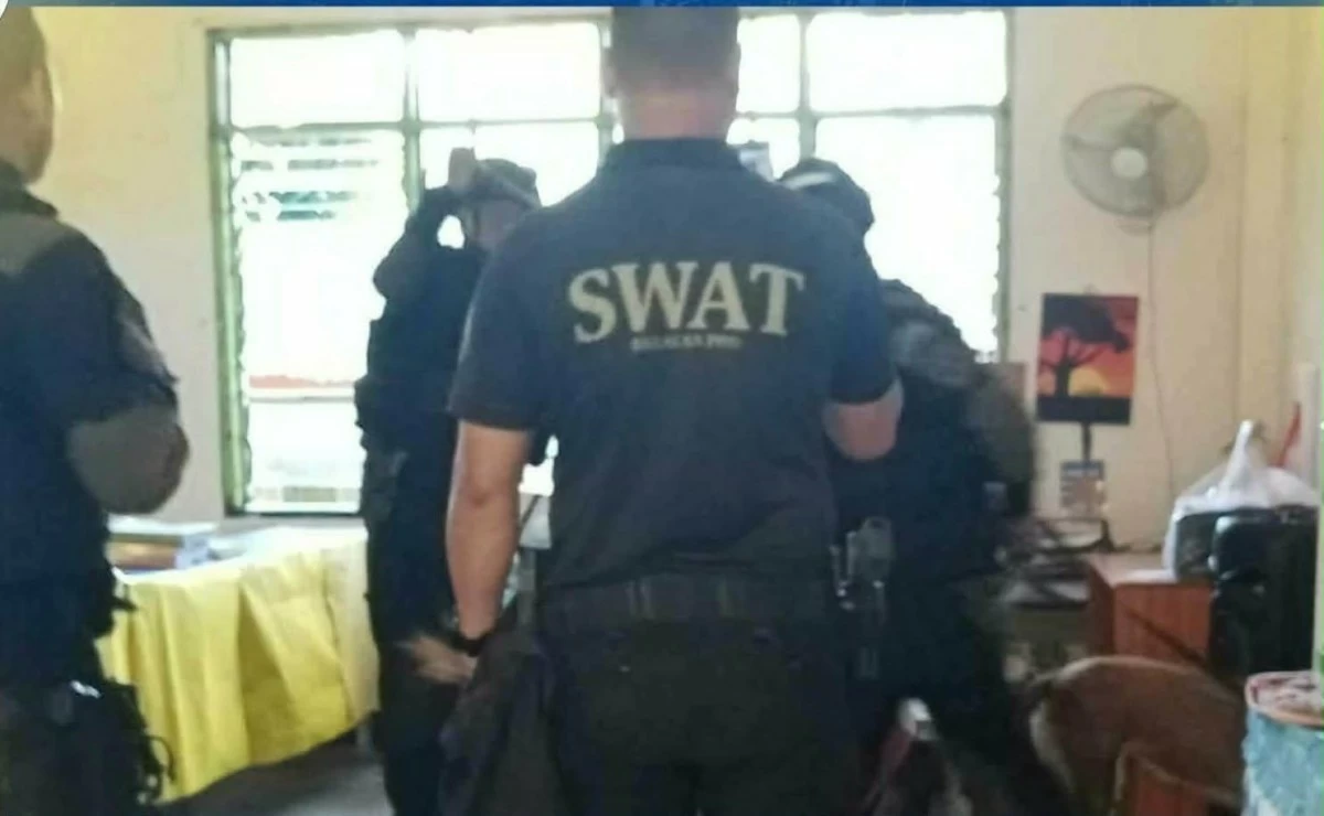 Police in Bulacan implemented security protocols after bomb threats disrupted classes on July 20. The suspect was arrested in Jaen, Nueva Ecija on Tuesday, July 21. (Bulacan PPO photos) 