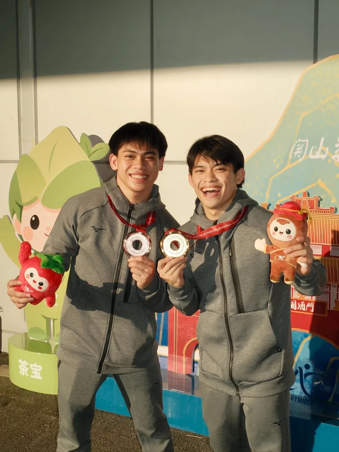 Carlos Yulo, right, and Eldrew Yulo begin quest for LA 2028 Olympics. (Carlos Yulo IG post)