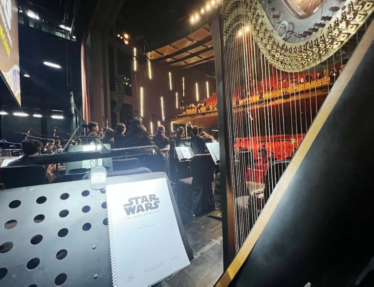 FILM SCORE — Banta enjoys playing in film concerts with Filharmonikca, where the audience can make noise and sometimes come in costume.