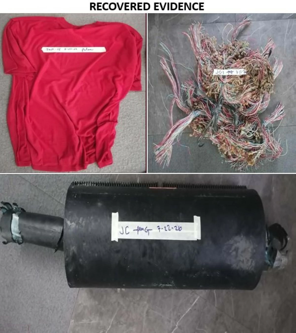 Photos show evidence recovered from the suspects. (Photos from Southern Police District)