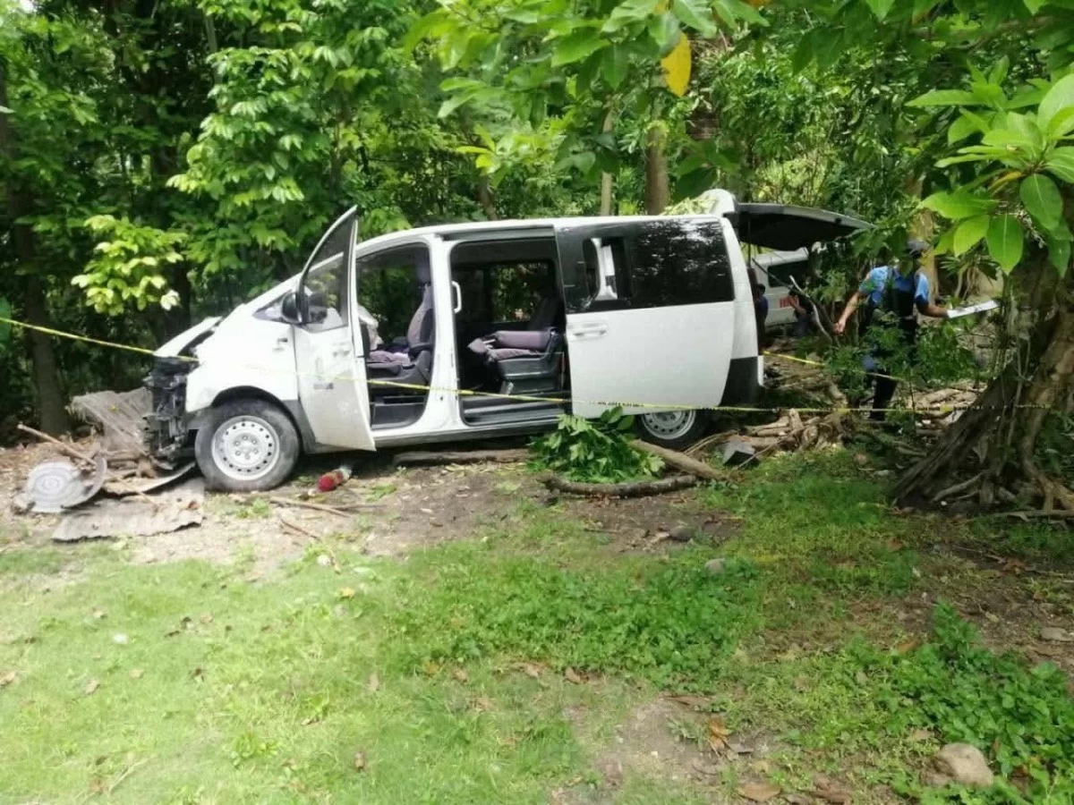 
THE ill-fated van in Guihulngan City, Negros Oriental. (PRO-NIR)
