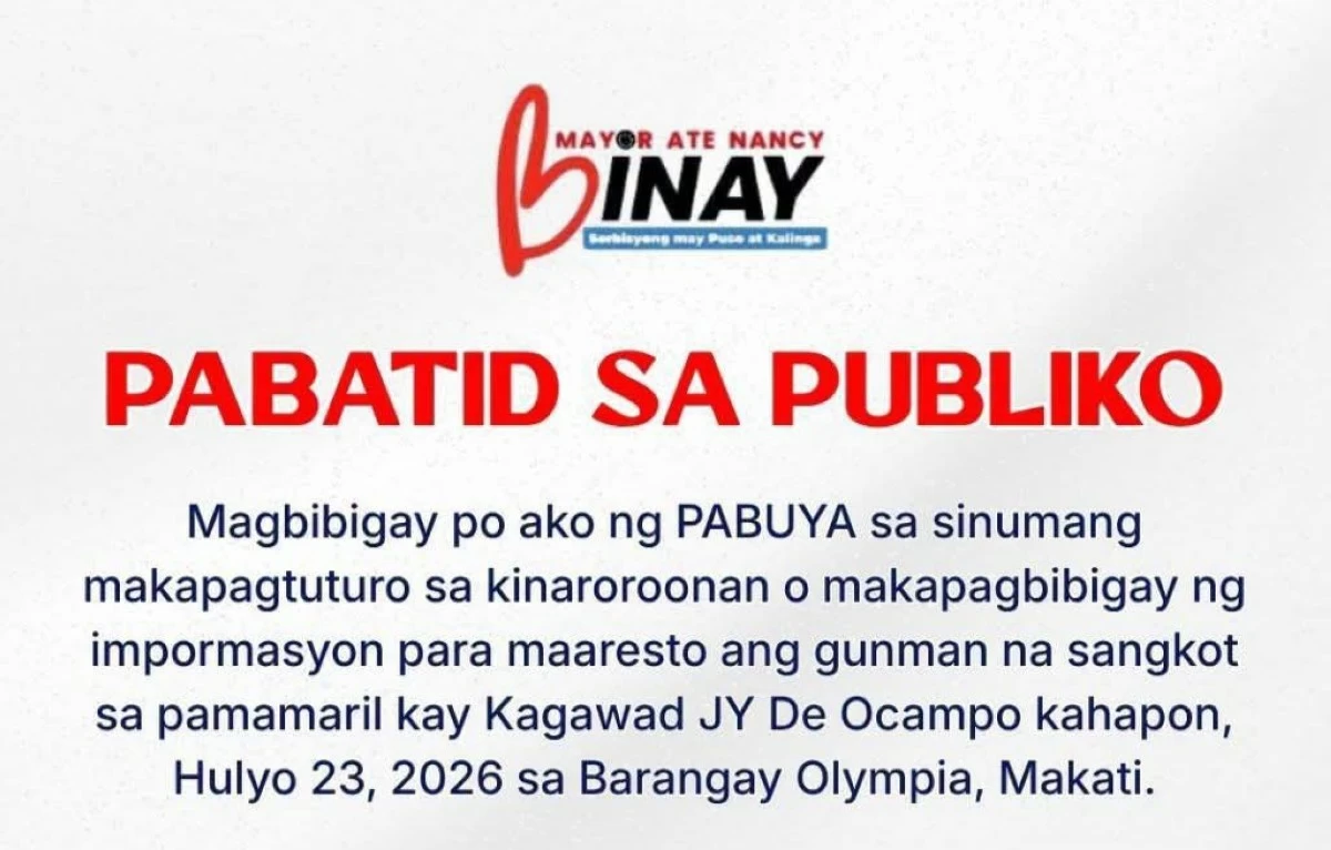 Mayor Nancy offers bounty for barangay councilor’s shooter