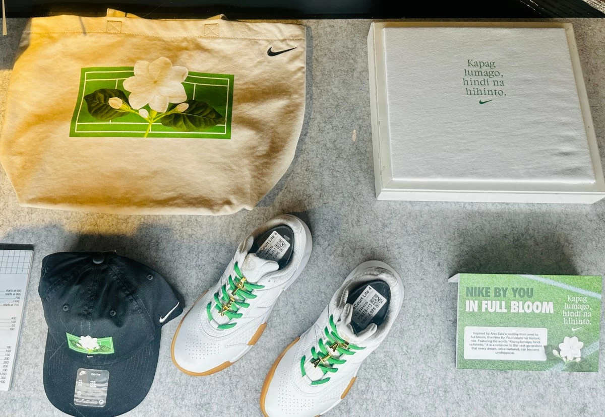 The Nike By You collection, inspired by the athlete’s journey from seed to full bloom, is available at Nike The Fort.