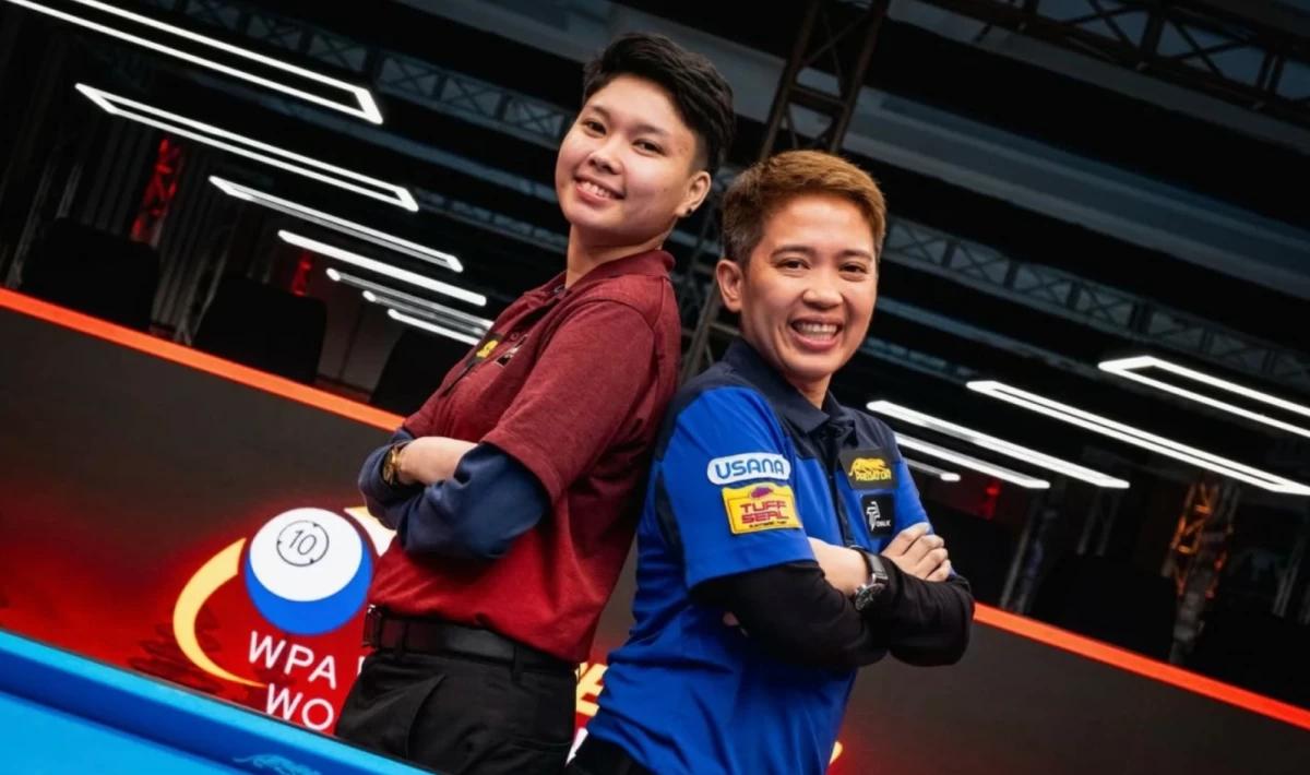 Chezka Centeno, left, and Rubilen Amit. (File Photo/Predator Pro Billiards Series)