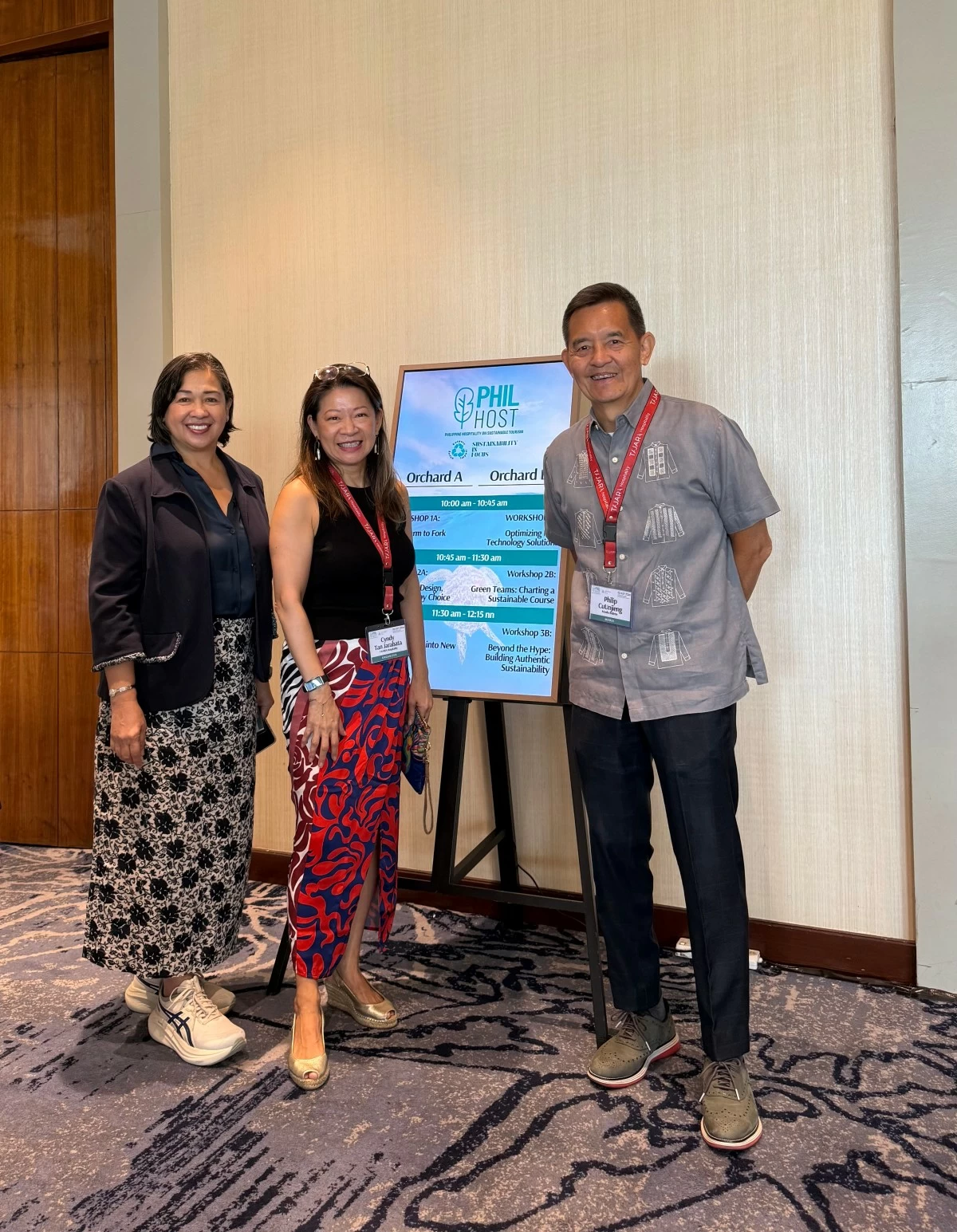 Gie Garcia of NEO, Cyndy Tan-Jarabata, and your columnist. 