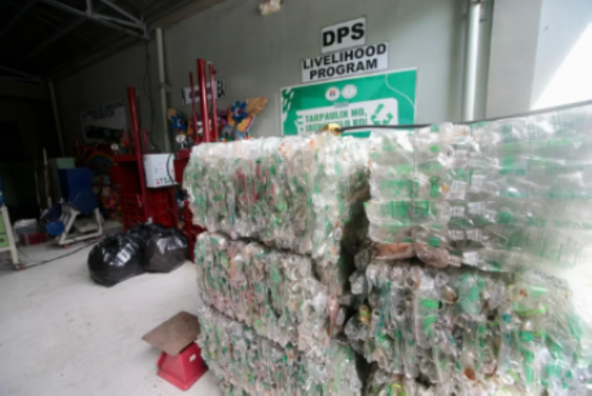 Baling machine supporting the City Government of Manila's Materials Recovery Facility (MRF) located in the Manila Zoological and Botanical Garden.