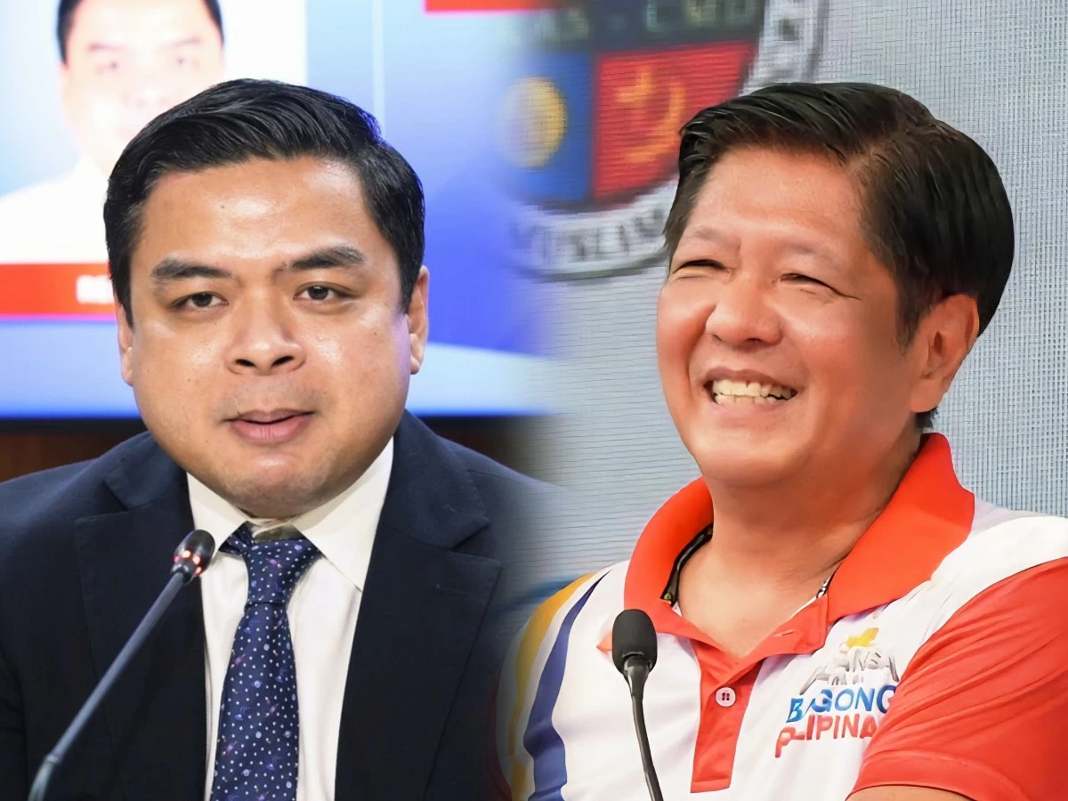 Bicol Saro Party-list Rep. Terry Ridon (left), President Ferdinand "Bongbong" Marcos Jr. (PPAB, Facebook)