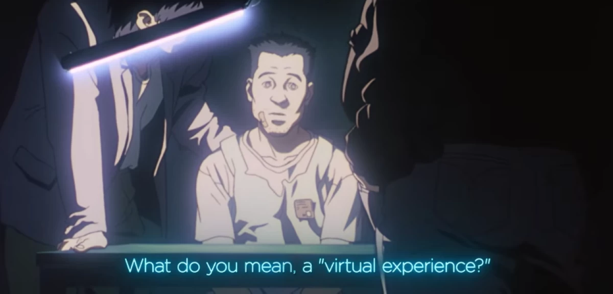 A screenshot from Ghost in the Shell (1995)