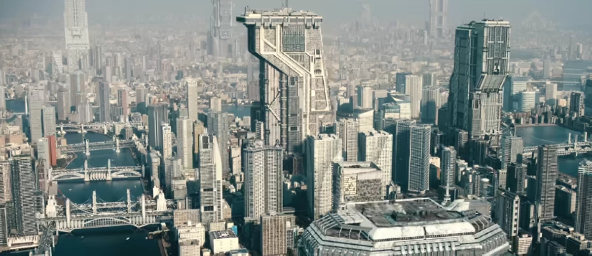A screenshot of the upcoming Neuromancer series by Apple.